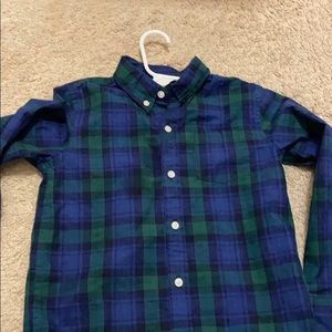 Boys Christmas plaid button up